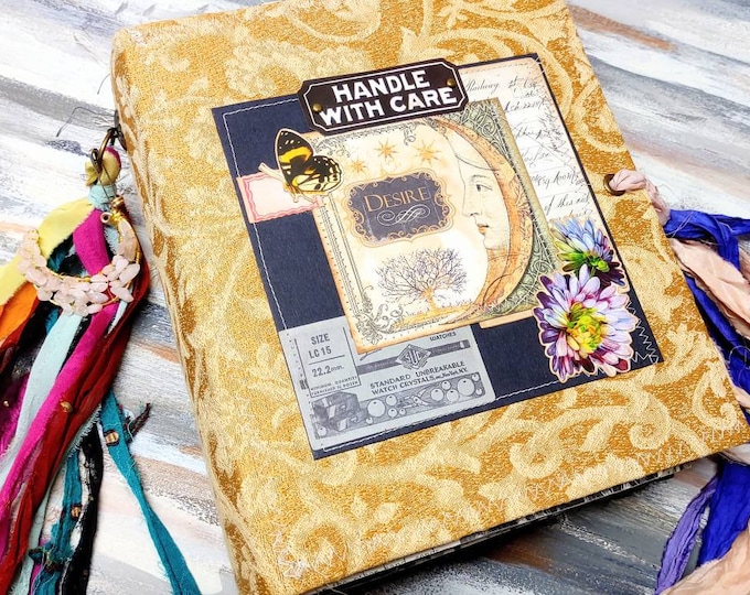 Featured listing image: MOON NATURE GRIMOIRE Book • a journal for the green witch • moon witch journal • large format junk journal • 136 pages • Huggableearth books