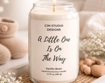 Baby Shower Candle | Vanilla Bean Soy Wax, Mom To Be Gift