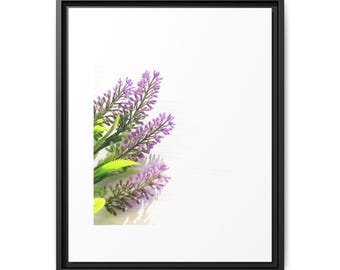 Lavender Sprig Illustration Matte Canvas