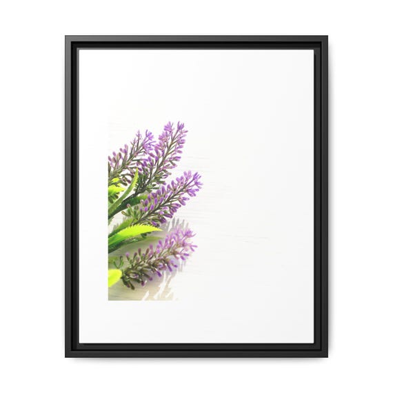 Lavender Sprig Illustration Matte Canvas