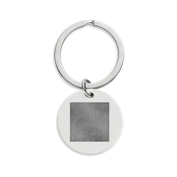 Blank Stainless Steel Round Keychain | Engravable Metal Keyring