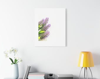 Lavender Sprig Canvas | Matte Stretched Wall Art