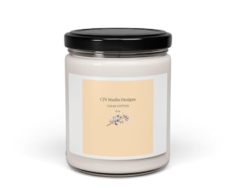 Clean Cotton Soy Candle | 9oz Minimal Floral Scent