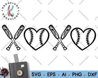Download Xoxo baseball svg | Etsy