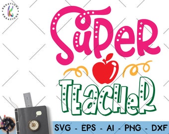 Download Super teacher svg | Etsy