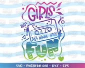 Girls svg mixed tape 80s vibes music casset cute 80s sublimation print iron on cut file silhouette cricut cameo download vector png