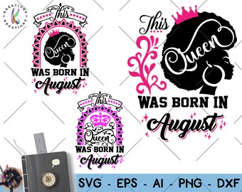 Download August birthday svg | Etsy