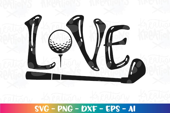 Love Golf Svg Golf Svg Golf Clipart Idee Cadeau Fer A Repasser Etsy France