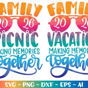 Rodzinne wakacje, wspólne tworzenie wspomnień, svg, piknik nad jeziorem, tropikalna naklejka, pliki do wycięcia, sylwetka, cricut, kamea, pobierz, wektor, png