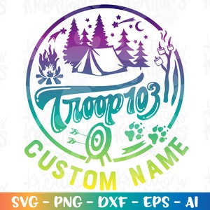 Camping Trip svg Kundenspezifische Anzahl Mädchen Jungen print decal Aufbügeln Schnittdatei Silhouette Cricut Cameo Download Vektor png