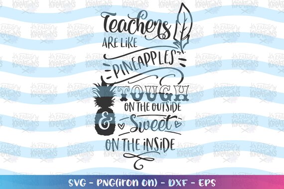 Citation De Lenseignant Enseigner Svg Enseignant Ananas Etsy France