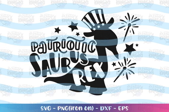 Download Patriotic Saurus Rex Svg 4th Of July Svg Cute Usa Dinosaur Svg Etsy