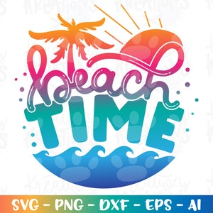 Zomer strand svg strand tijd svg strand citaat gezegde print opstrijkbare gesneden bestand Cricut silhouet downloaden vector SVG png eps dxf sublimatie