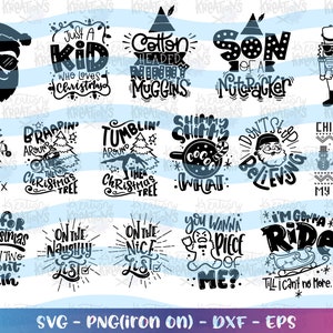 Christmas Bundle Pack SVG Christmas Kids Magical Bundle Mega Pack Funny print iron on Cut File Cricut Silhouette Download  Vector dxf Png
