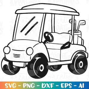 GOLF CART Clipart SVG Golf Dad  Golf Mom Golf grandpa gift printable iron on cut files Cricut Silhouette Download png Sublimation