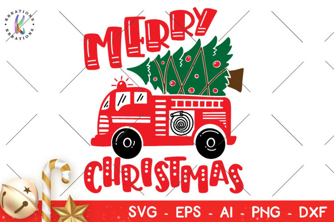 Fire Truck Christmas Tree Svg Christmas Tree Svg Fire Truck - Etsy