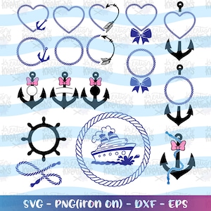 Cruise ship Monogram frames svg Monogram cruise pack svg print svg decal cut file silhouette cricut cameo instant download vector svg png