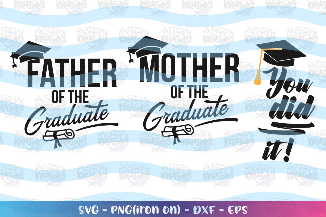 Download Mother of the Graduate SVG graduation hat diploma gift cut | Etsy