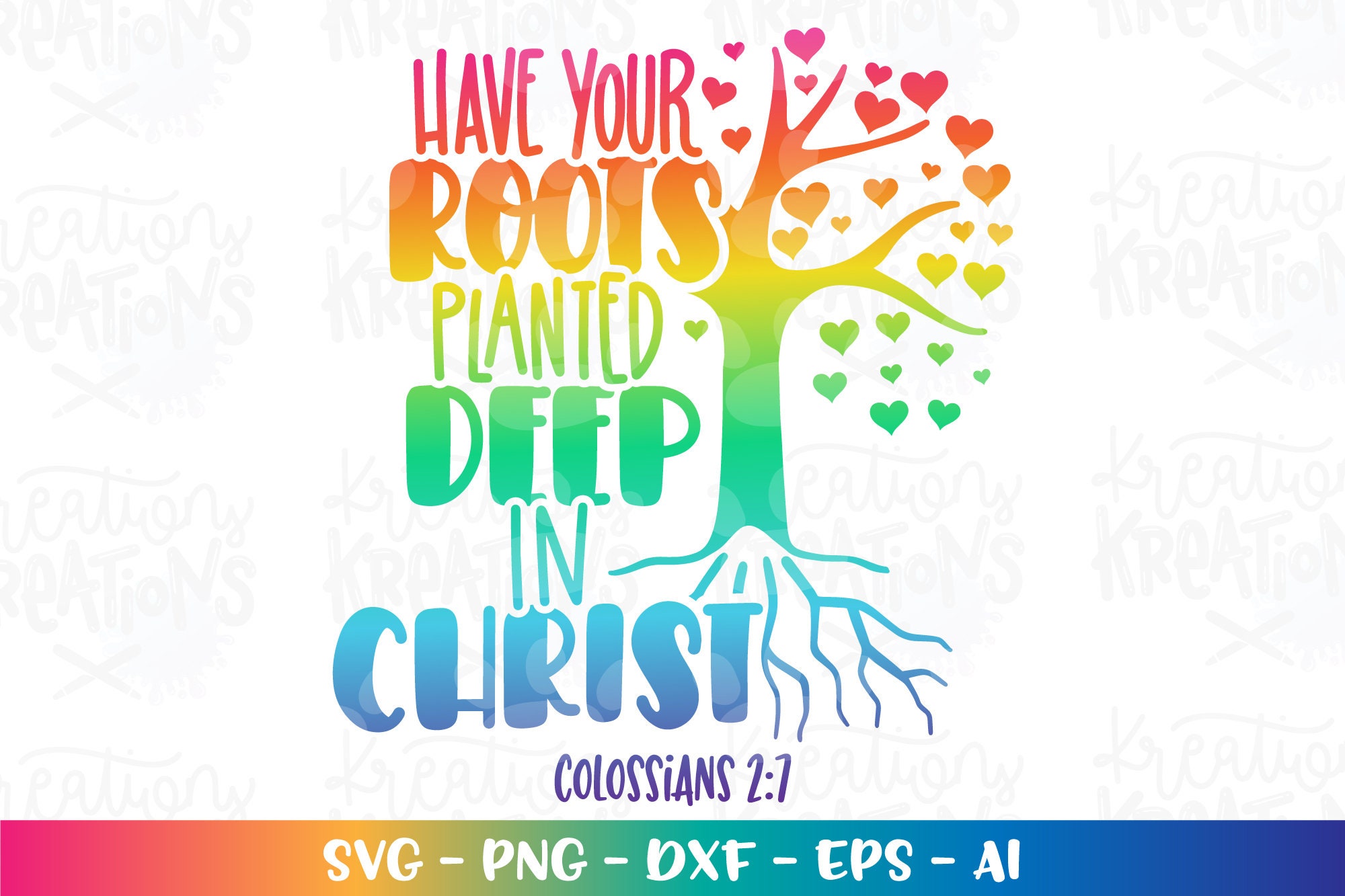 Have Your Roots Planted Deep in Christ Svg Hand Drawn Bible | Etsy