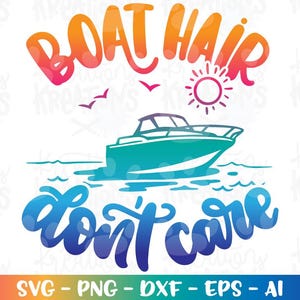 Boothaar maakt niet uit SVG motorboot varen gesneden bestand silhouet aangepaste afdruk opstrijkbare gesneden bestand cricut cameo download vector png sublimatie