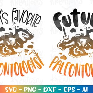 Toekomstige paleontoloog SVG Daddy's favoriete paleontoloog SVG schattige kinderen dinosaurus Vaderdag print gesneden bestand Cricut Download vector png dxf