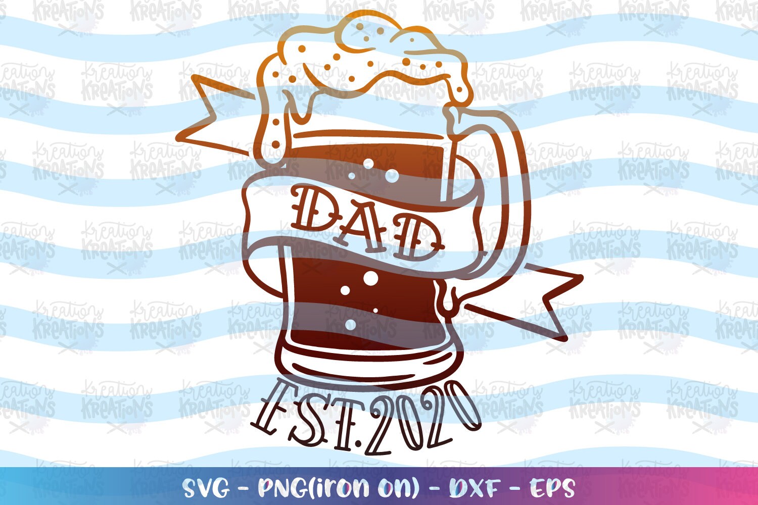 Download Dad Established 2020 SVG father's day svg Beer Pint Shirt ...