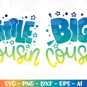Primo mayor svg Primo pequeño SVG Prima recién nacida niña niño impresión color plancha para cortar archivo Cricut Silueta Descargar vector sublimación png dxf