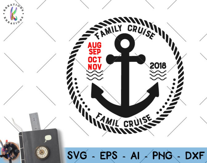 Download Family Cruise circle rope Alaska trip Emblem logo SVG ...