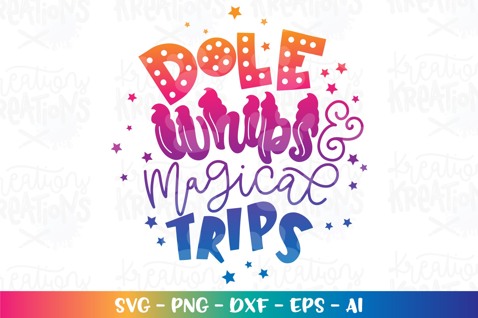 Dole Whips and Magical Trips SVG Dole Whip Road Trip Design - Etsy