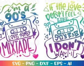 Si el amor no se siente como el R&B de los 90, no lo quiero svg reproductor de casetes con tema de los 90 Love Valentines impresión plancha para cortar archivo Cricut Silhouette