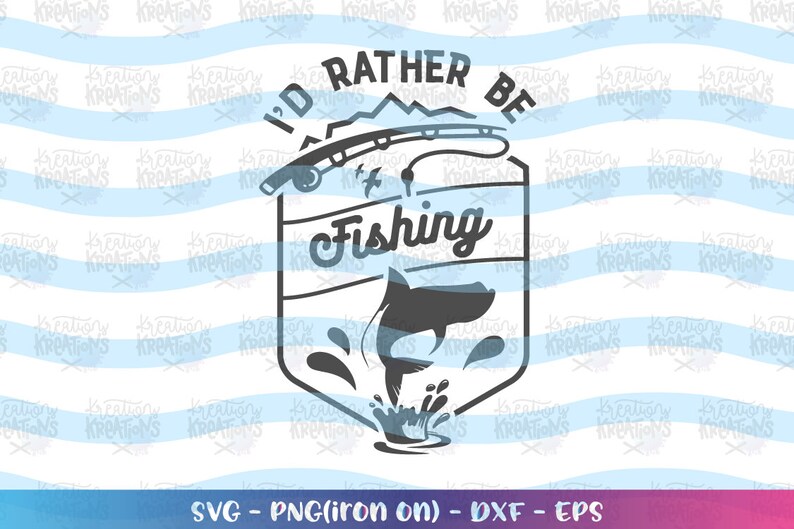 Download I'd rather be fishing SVG Fishing svg Fish clipart | Etsy