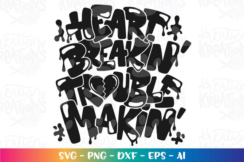 No soy un Playa, solo aplasto mucho svg Rompecorazones, alborotador, Día de San Valentín, grafiti, niños, impresión, plancha, corte, archivo Descargar png dxf imagen 6