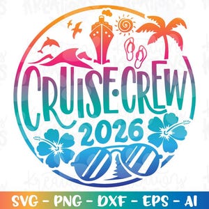 Cruise ship svg Cruise Crew emblem cruisin' cruise shirt print svg decal cut file silhouette cricut cameo instant download vector svg png