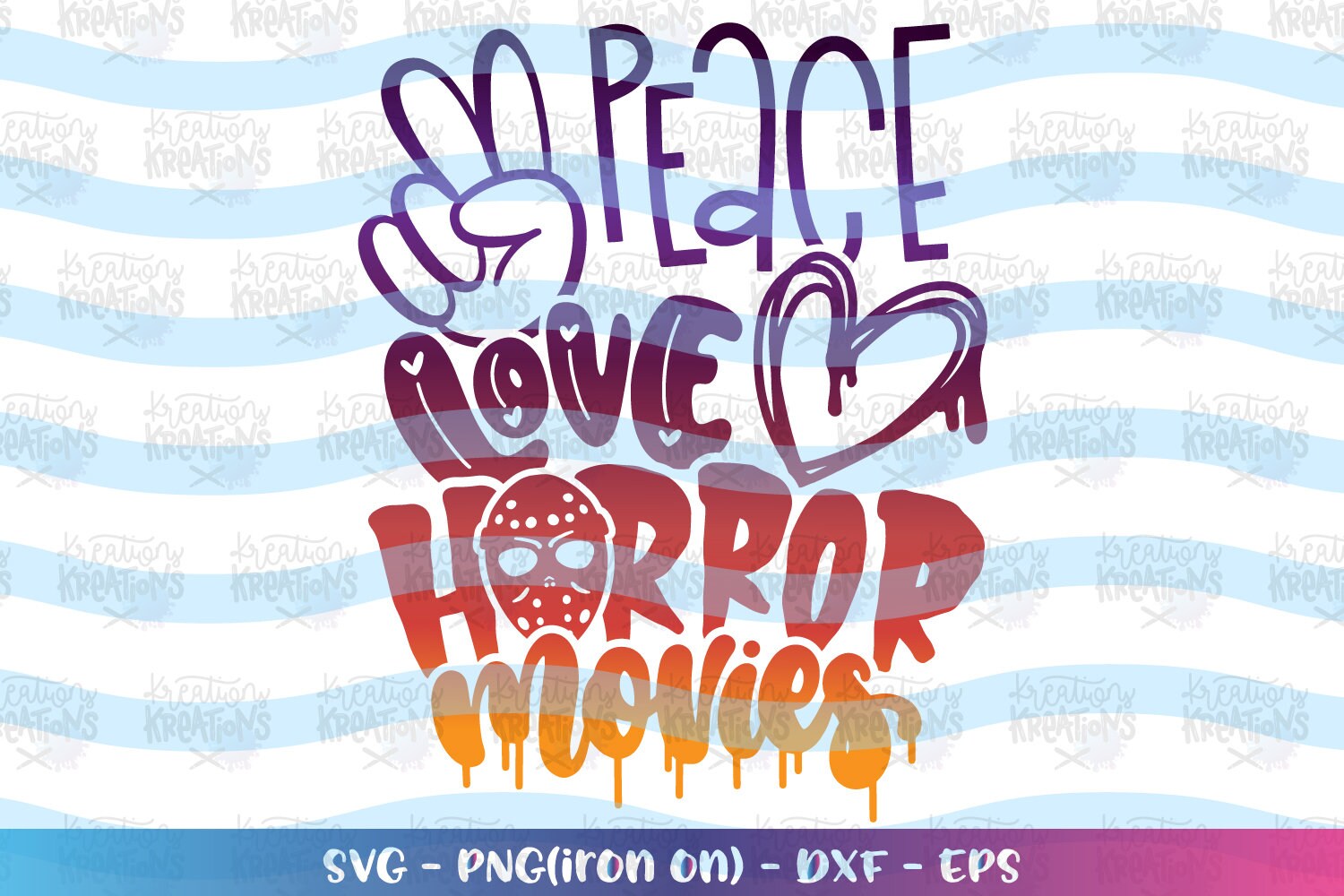 Download Peace Love Horror Movies Svg Halloween Scary Funny Kids Etsy