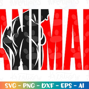 Bestia modalità SVG Bodybuilder SVG muscolo palestra maglietta allenamento taglio file di taglio Cricut Silhouette Instant Download vettoriale SVG png eps dxf