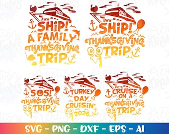 Kreuzfahrt-Trip Thanksgiving-Trip svg Aw Ship! Kreuzfahrt Schiff Shirt svg Eisen auf Schnittdatei Silhouette Cricut Cameo sofortiger Download Vektor svg png
