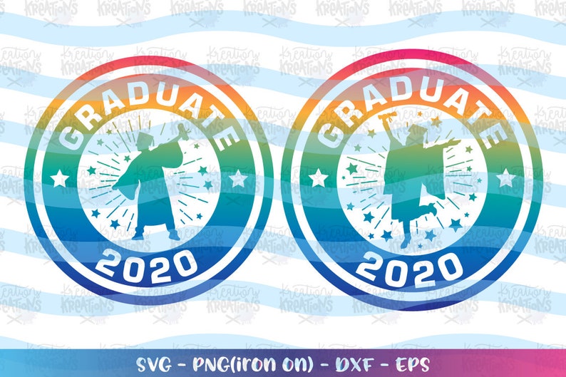 Download Graduate emblem logo SVG graduation boy girl custom silhouette | Etsy
