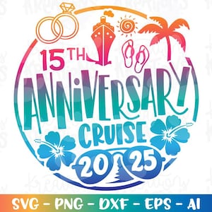 Cruiseschip svg 15e verjaardag Cruise cruisin' shirt print svg sticker gesneden bestand silhouette cricut cameo download vector png sublimatie