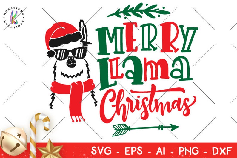 Download Merry Llama Christmas svg Christmas Llama svg iron on | Etsy