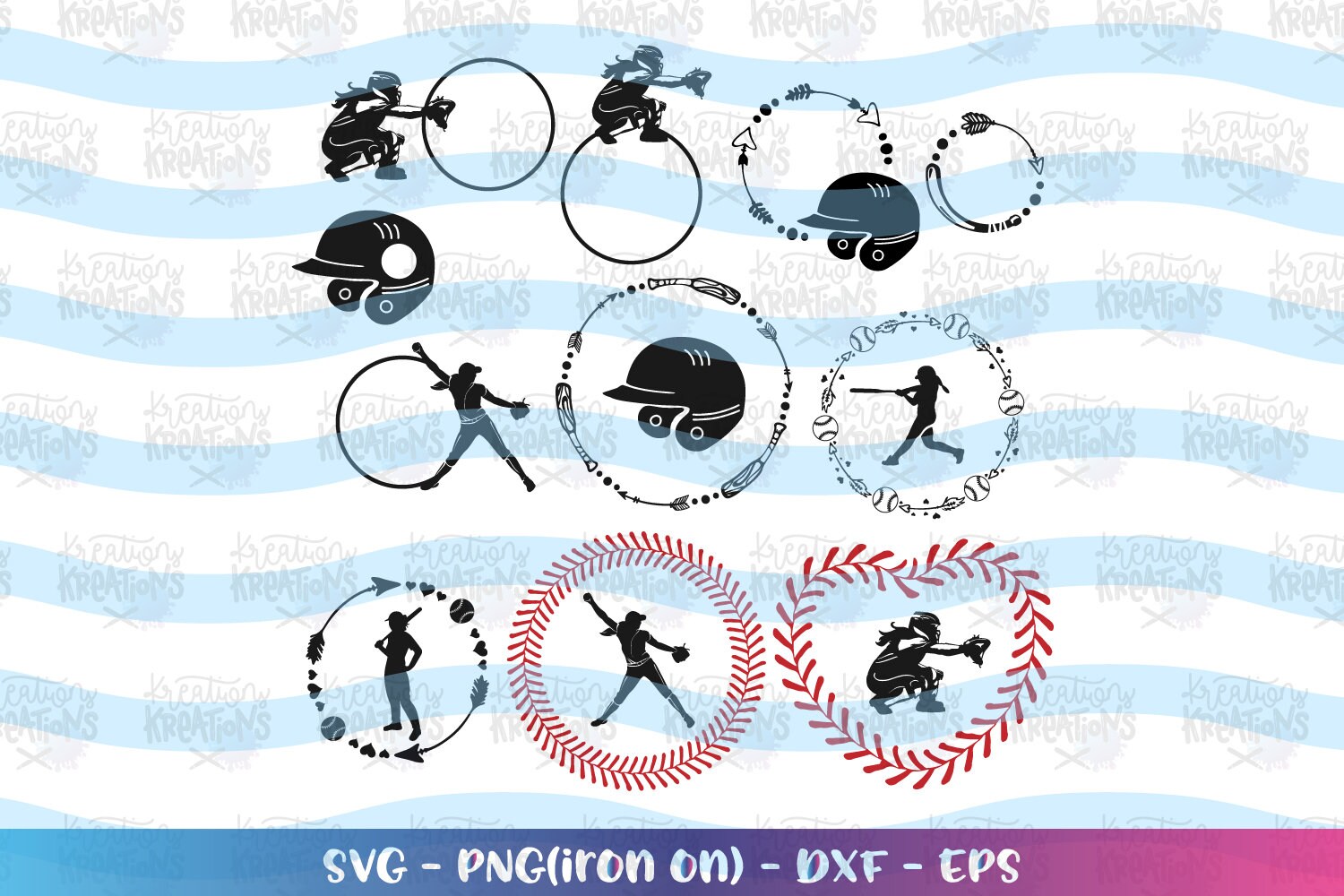 Download Softball Monogram Frames Svg Softball Svg Baseball Silhouettes Etsy