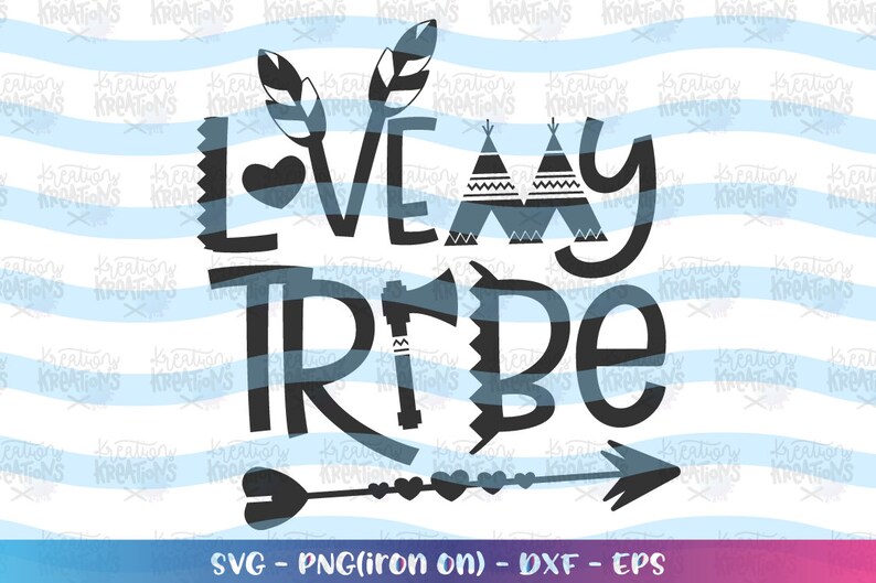 Download Love my tribe SVG tribal heart svg hand lettered svg cut ...