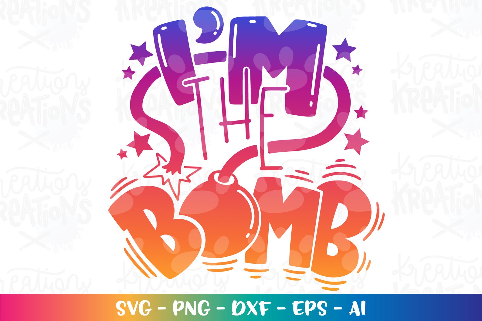 I'm the Bomb Svg Bomb Hand Drawn Design Svg Valentines Day Etsy