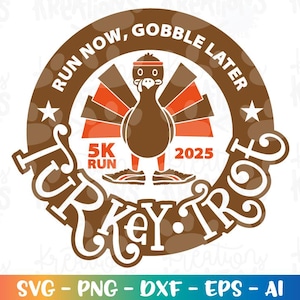Thanksgiving Svg Turkey Trot 5K Run Running Good Cause Iron on
