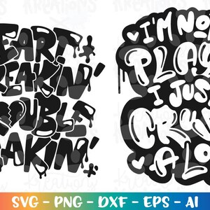 No soy un Playa, solo aplasto mucho svg Rompecorazones, alborotador, Día de San Valentín, grafiti, niños, impresión, plancha, corte, archivo Descargar png dxf imagen 2