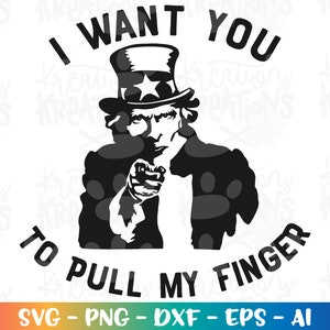 Quiero que tire de mi dedo SVG divertido regalo del día del padre farter SVG archivo de corte Cricut Silhouette vector SVG png eps dxf imprimir calcomanía