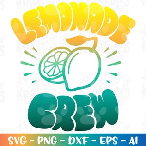 Limonade bemanning svg zomer limonade staan beveiliging baas schattige kinderen afdrukken opstrijkbare gesneden bestand Cricut silhouet downloaden vector png dxf sublimatie