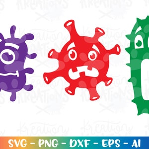Virus Clipart svg Handwas ontsmettingsmiddel zeep kinderen schattig virus corona ontwerp afdrukken opstrijkbare gesneden bestand Cricut Silhouete instant Download vector dxf