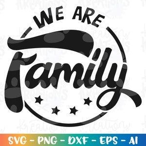 Somos familia svg familia svg vacaciones de verano svg camisa corte archivo de corte silueta cricut cameo descarga instantánea vector svg png eps