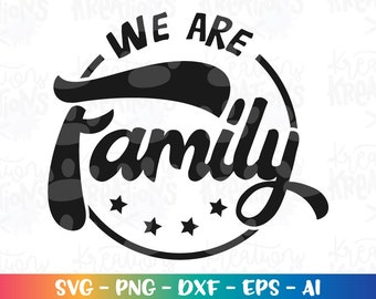 We are Family svg family svg summer vacation svg shirt cut cutting file silhouette cricut cameo instant download vector svg png eps