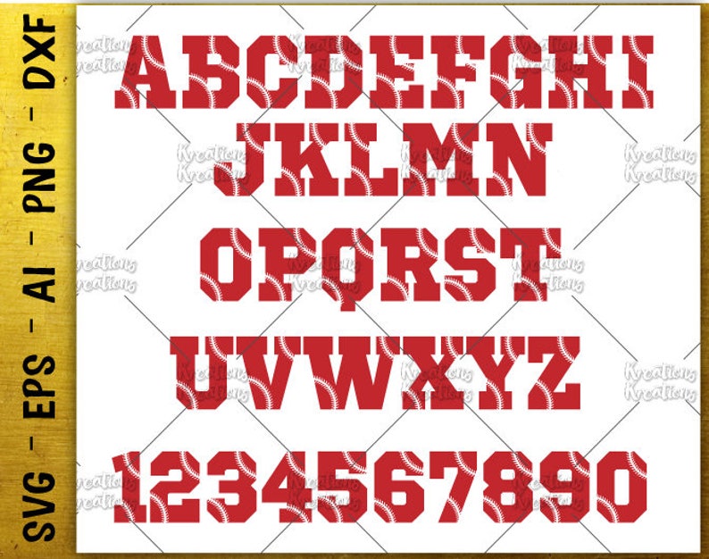 Download Baseball font Alphabet svg Baseball letters and numbers ...